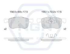 Тормозные колодки дисковые NGN 3501853