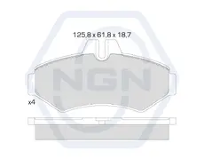Тормозные колодки дисковые NGN 3501857