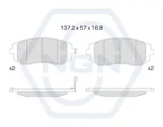 3501915 3501915 Колодки тормозные дисковые керамические (перед) NGN