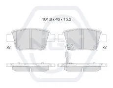 Тормозные колодки дисковые NGN 3501943