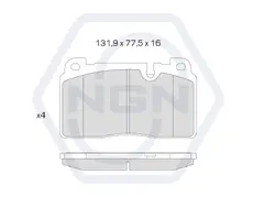 Тормозные колодки дисковые NGN 3501972
