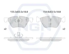 Тормозные колодки дисковые NGN 3501984