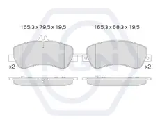 Колодки тормозные дисковые перед 3502004 NGN