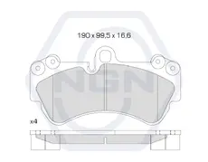 Тормозные колодки дисковые NGN 3502076
