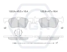 Тормозные колодки дисковые NGN 3502144