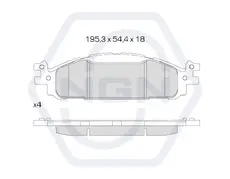 Тормозные колодки дисковые NGN 3502233