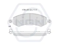 Колодки передние перед 3502238 NGN