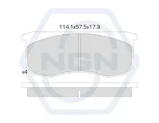 Тормозные колодки дисковые NGN 3502323