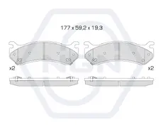 Тормозные колодки дисковые NGN 3502425