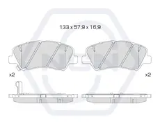 Колодки тормозные дисковые Ceramic Technology / перед / 3502482 NGN