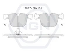 Колодки тормозные дисковые Ceramic Technology / зад / 3502621 NGN