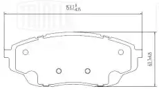 Тормозные колодки дисковые TRIALLI PF 3211