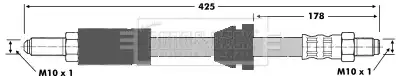 шланг тормозной перед. Ford BBH6144 BORG&BECK