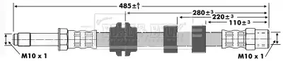 шланг тормозной перед. VW BBH6418 BORG&BECK