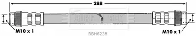 шланг тормозной задн. Citr BBH6238 BORG&BECK