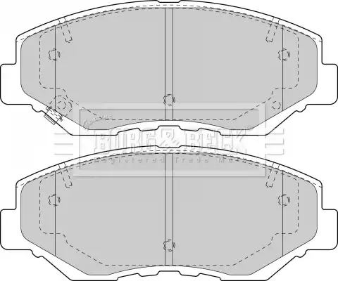 Тормозные колодки дисковые BORG&BECK BBP1860