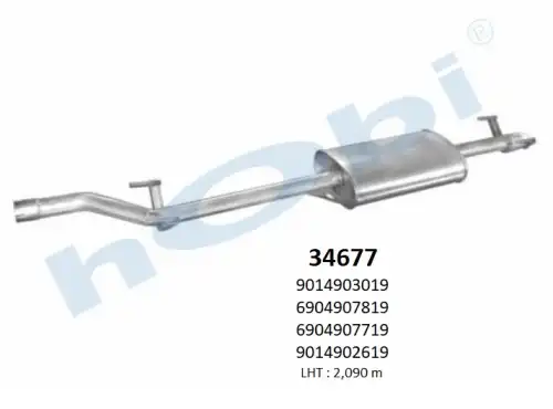 глушитель передняя часть MB 34677 HOBI