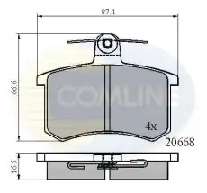 Тормозные колодки дисковые COMLINE CBP0558