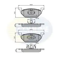 Тормозные колодки дисковые COMLINE CBP0889