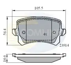 Тормозные колодки дисковые COMLINE CBP01712