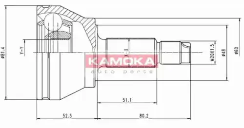 ШРУС наружный KAMOKA 6512