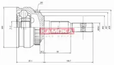 КОМПЛЕКТ ШРУСА ВНЕШНИЙ 6956 KAMOKA