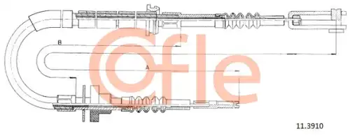 Трос сцепления COFLE 11.3910