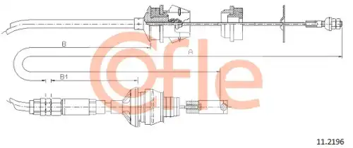Трос сцепления COFLE 11.2196