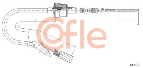 Трос сцепления COFLE 412.12