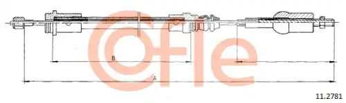 Трос сцепления COFLE 11.2781