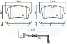 Тормозные колодки дисковые COMLINE CBP22121