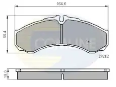 Тормозные колодки дисковые передняя ось задняя ось COMLINE CBP0909
