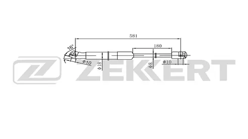 Амортизатор (упор) багажника ZEKKERT GF2597