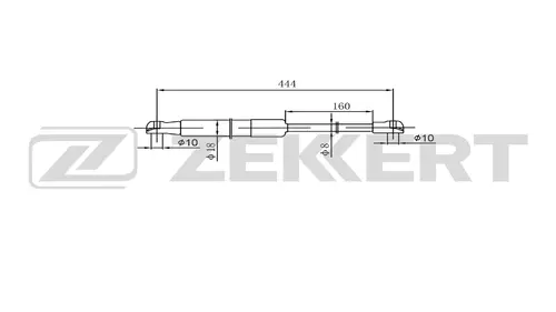 Амортизатор (упор) багажника ZEKKERT GF2594