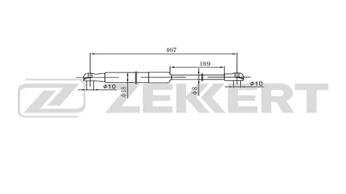 Амортизатор (упор) багажника ZEKKERT GF2589