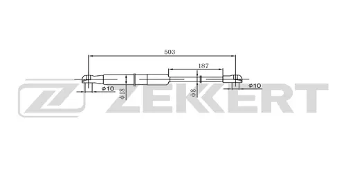 Амортизатор (упор) багажника ZEKKERT GF2592