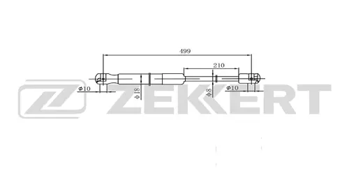 Амортизатор (упор) багажника ZEKKERT GF2610