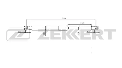 Амортизатор (упор) багажника ZEKKERT GF2612