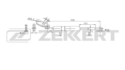 Амортизатор (упор) багажника ZEKKERT GF2615