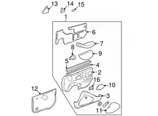 PANEL,FRT S/D UPR FRT TR 22735559 PONTIAC
