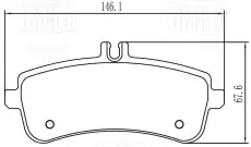 Тормозные колодки дисковые TRIALLI PF2413
