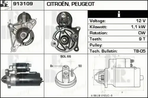 Стартер EDR 913109