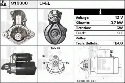 Стартер EDR 910030
