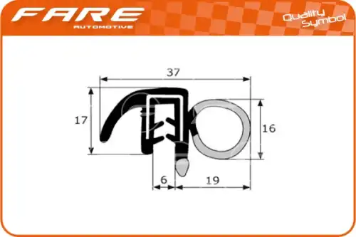 Уплотнение двери ! \ PF019 FARE