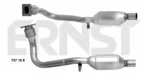 глушитель средняя часть VW 757 18 8 ERNST