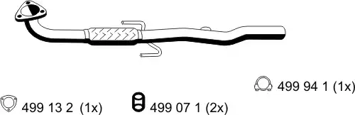 Гофра глушителя ERNST 043 45 8 L= d=