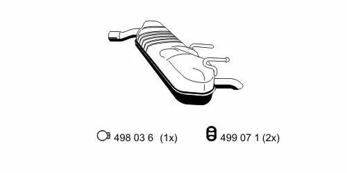 глушитель задняя часть Opel 043 20 5 ERNST