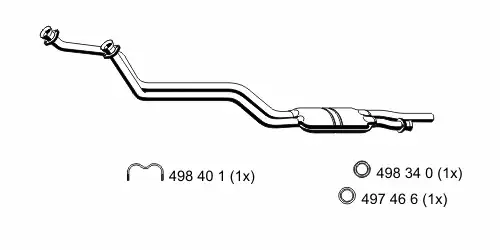 глушитель средняя часть MB 384 00 1 ERNST