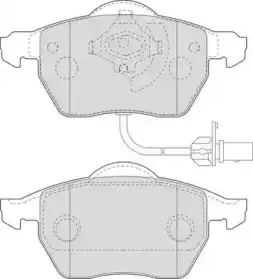 колодки дисковые торм. перед. Audi DBP391717 DURON