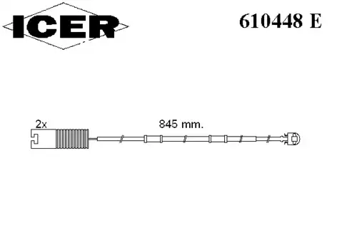 Датчик тормозных колодок ICER 610448 E